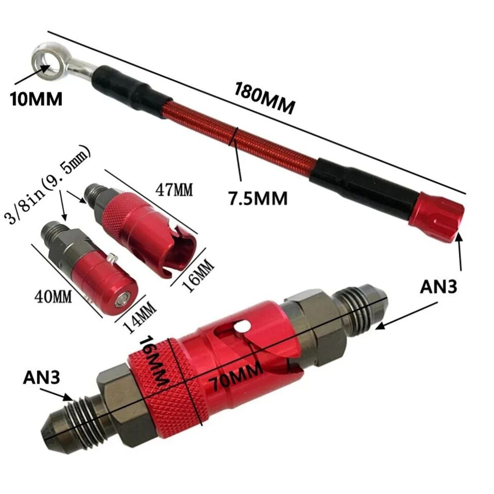 Motorcycle AN3 Quick Connect B - đánh giá và giá Motorcycle Brake Cable